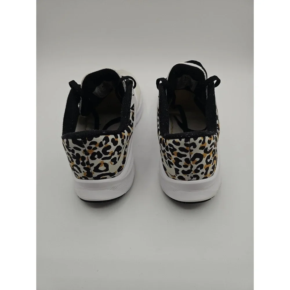 Nike Quest 3 Premium Womens 9.5 White Leopard Animal Print Running Shoes